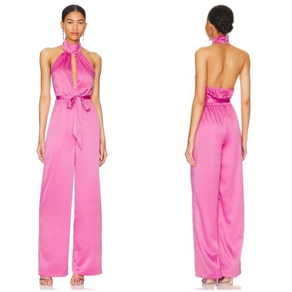 MORE TO COME Janece Keyhole Jumpsuit In Pink - Picture 1 of 3